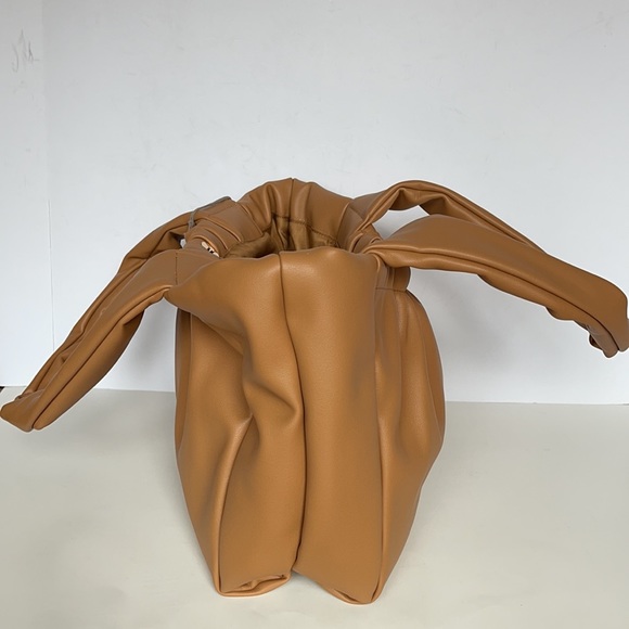 Women’s Carmel Brown Faux Leather Cinched Handbag - Picture 5 of 5